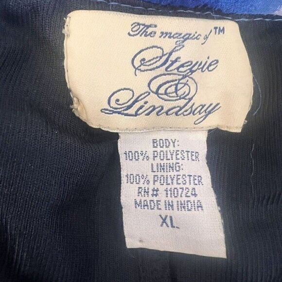 The Magic Of Stevie & Lindsay Women’s Pants Blue Tie Dye Drawstring Wide Leg XL - Picture 4 of 11